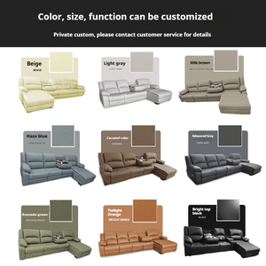 Erstklassiges, Schlichtes und Modernes Elektrisches Kinosofa aus Erstschicht-Rindsleder, Ausziehbare und Verstellbare Chaiselongue, Relaxsessel für das Wohnzimmer - Product Image 5