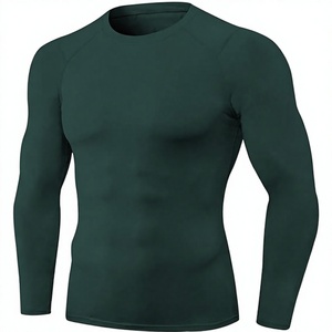 Men's Slim Fit Compression Long Sleeve Performance Shirt Premium Quick Dry Eco-Friendly Spandex/Polyester Base <b>Layer</b> <b>Top</b> - Product Image 1