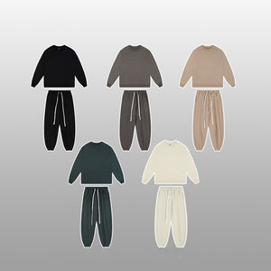 طقم ملابس رياضية من القطن عالي الجودة من MSET5056 بالجملة مخصص ، طقم ملابس رياضية من القطن - Product Image 3