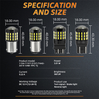 Ampoules LED de clignotant 3157 P27/7W BAY15D 3014 54 puces, blanc, pour feux arrière et stop de voiture, 24V, nouvelle double fonction, Plug and Play