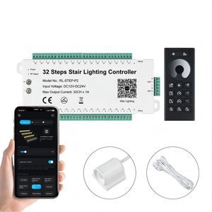Smart WiFi Stair Lighting Controller 32 Steps APP & Remote Control Pixel LED Step <b>Lights</b> for Indoor Outdoor Staircase Decoration - Product Image 1