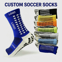 Chaussettes de football personnalisées antidérapantes avec grip en caoutchouc, chaussettes de sport respirantes et durables, chaussettes de football pour adultes OEM ODM