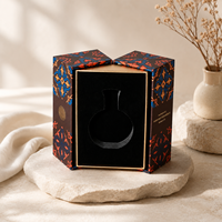Caja de Regalo de Cartón Rígido de Doble Puerta Personalizada de Lujo con Inserto de Espuma EVA para Botellas de Fragancia