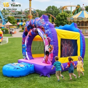 Castillo Inflable Comercial con Certificación CE, K-POP, de PVC de 0.55mm, con Tobogán, para Niños, para Alquiler - Product Image 6