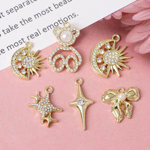 Personnalisé ours arc bricolage fait à la main alliage strass étiquettes pendentif Bracelet pendentif boucles d'oreilles cheveux accessoires matériel accessoires - Product Image 5