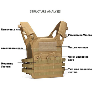 Chaleco Táctico Personalizado para Actividades al Aire Libre, Listo para Enviar, Chaleco Táctico Profesional Ajustable y Duradero - Product Image 3