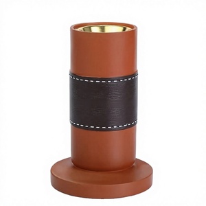 Handcrafted Fusion Leather & Sandalwood Inlay Arabic Mabkhara Religious Eco-Friendly Incense Burner for Eid Mubarak Traditions - Product Image 1