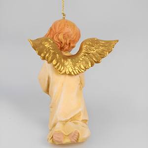 Estatua Religiosa Católica de Ángel Cristiano de Resina Esculpida Artística de 9 cm de Alto para Decoración Navideña de Casas de Pueblo - Product Image 2