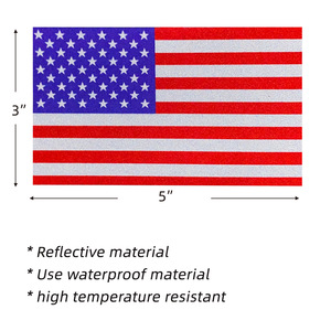 Autocollants réfléchissants <span class=keywords><strong>drapeau</strong></span> américain 5x3 pouces, lot de 3, imperméables et résistants aux UV pour véhicules - Product Image 4