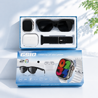 Conjunto de Reloj Inteligente GS10 4 en 1, Reloj Deportivo Multifuncional con Auriculares TWS y Gafas con IA, Gran Venta Internacional
