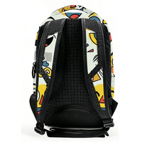 Sacs à dos de luxe pour enfants, imprimés sur toute la surface, avec motif visage souriant, sac à dos scolaire pour étudiants avec poche pour ordinateur portable