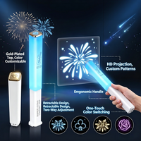 Bâton lumineux de projecteur OEM ODM, motif personnalisé et télécommande via application, projection d'image et logo personnalisés, baguette LED rétractable, bâton de cheering