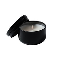 Bougie parfumée en cire de soja artisanale, mini boîte en métal de 1,5 oz, logo personnalisé, huile essentielle, écologique, légère, voyage, Diwali