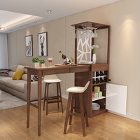Meuble de salon moderne avec rangement, bar à vin rétractable en bois, meuble de salon