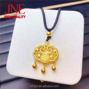 Collar con Cierre Dorado <span class=keywords><strong>de</strong></span> 24K, Diseño Hueco, para Niños, Estilo Antiguo, para Herencia Familiar - Product Image 5