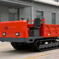 Dumper sur chenilles en caoutchouc de 3 tonnes, benne basculante hydraulique auto-déchargeante pour la construction en verger