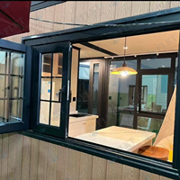 Villa modulaire préfabriquée de luxe FLKT avec mur panoramique en verre, maison conteneur extensible 20ft 40ft, résistante aux intempéries et au feu, avec chambre à coucher