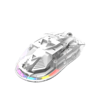 Souris de jeu sans fil programmable RGB rechargeable GX42WR, triple mode 2.4G+BT5.0+Filaire, 5000 DPI, PAW3325DB, légère 75g