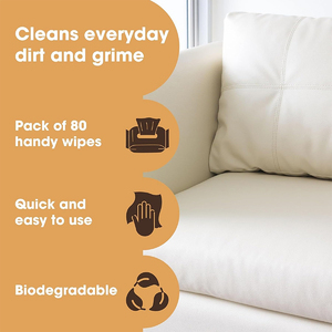 Toallitas de limpieza interior de coche de cuero desechables con logotipo personalizado para muebles de cuero - Product Image 2