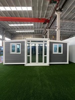 Maison conteneur extensible de 20 pieds et 40 pieds, norme australienne, entièrement équipée, préfabriquée avec des matériaux en panneaux sandwich acier-bois