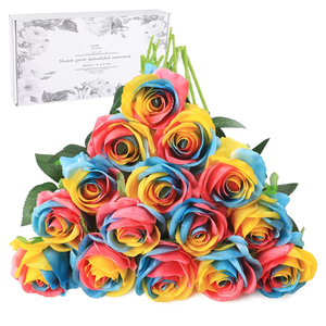 TEMPORADA Decoración <span class=keywords><strong>de</strong></span> la boda Flor <span class=keywords><strong>de</strong></span> Rosa Blanca con hojas verdes y <span class=keywords><strong>semillas</strong></span> para DIY Ramo <span class=keywords><strong>de</strong></span> novia Flor <span class=keywords><strong>de</strong></span> Rosa artificial <span class=keywords><strong>de</strong></span> seda - Product Image 5