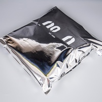 Sac d'expédition pour vêtements en plastique EVA transparent givré, écologique, recyclable, avec fermeture éclair, couleur personnalisée, chaussettes