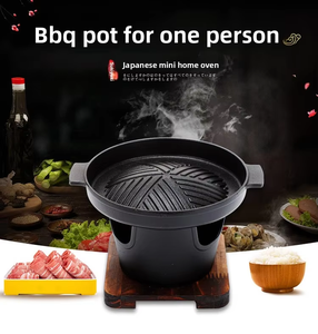 <span class=keywords><strong>Barbecue</strong></span> au charbon de bois portable <span class=keywords><strong>Zibo</strong></span>, style japonais moderne et minimaliste, pour une personne, antiadhésif, mini-plaque de cuisson extérieure - Product Image 4