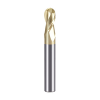 Fraise à bout sphérique en carbure de tungstène à 2 dents, 70 degrés, pour acier inoxydable, fraisage CNC en alliage dur de type R