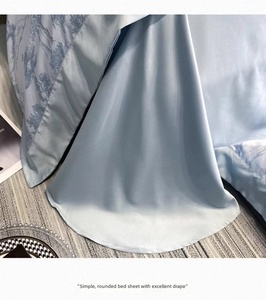 Juego de Cuatro Piezas con Estampado de Paisaje Estilo Francés, Funda de Edredón Transpirable y Refrescante, Apta para Hoteles y Villas de Lujo - Product Image 4