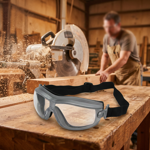 Lunettes de protection anti-buée professionnelles de qualité supérieure, certifiées ANSI/CE, protection UV385, verres en polycarbonate anti-rayures, OEM - Product Image 1