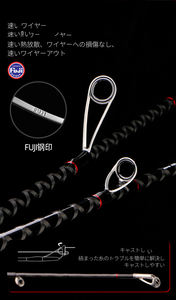מפעל ישיר מכירות פחמן מדריך FUJI 2.1m/2.4m סופר קשה ים טלסקופי ארוך shot יציקת ספינינג מוט דיג מוטות - Product Image 6