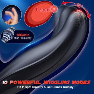 Vibromasseur Anal Ondulant en Silicone <span class=keywords><strong>pour</strong></span> Hommes, Masseur de Prostate Télécommandé, Plug Anal <span class=keywords><strong>pour</strong></span> Femmes, Dildo Vibrateur Pénétrant - Product Image 3
