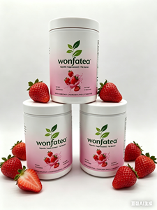 Thé détoxifiant minceur à la fraise avec probiotiques, poudre de <span class=keywords><strong>shake</strong></span> minceur à la fraise - Product Image 2