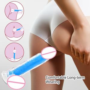 Realistischer Fluoreszierender Dildo Anal-Masturbator Sexspielzeug für Paare Kristall-Gelee-Dildo mit Saugnapf Leuchtender Penis für Frauen - Product Image 6