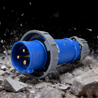 Expédition rapide Prise mâle industrielle 16A IP67 pour la distribution d'énergie