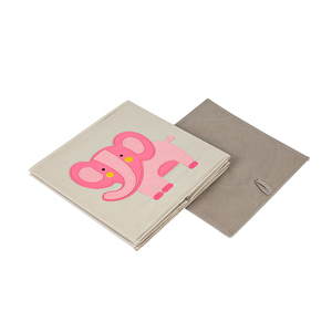 Caja <span class=keywords><strong>de</strong></span> Almacenamiento Plegable con Bordado <span class=keywords><strong>de</strong></span> Elefante para Niños, Organizador <span class=keywords><strong>de</strong></span> Juguetes con Asa para Almacenamiento en el Hogar - Product Image 4