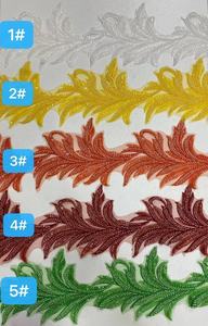 Handmade French Gold Appliques and Trimming Border <strong>Lace</strong> <strong>Fabric</strong> with Embroidered Sequin Beads Eco-Friendly for Wholesale Dresses - Product Image 4