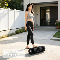 Rouleau de massage multifonctionnel en mousse creuse pour le yoga, soulage les muscles des jambes et de la taille, pour adolescents, enfants, personnes âgées et adultes, exercice corporel quotidien
