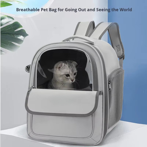 New Model Supply <b>Cat</b> <b>Carrier</b> Pet Bag Outdoor Portable Double Shoulder Breathable Side Open Large Space Zipper - Product Image 3