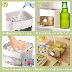 Molde de silicona ecológico de un solo clic para cubitos de hielo congelados rápidamente, fácil de desmoldar para whisky, herramienta para hacer hielo para el hogar. - Product Image 5