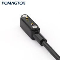Cable de carga de conector USB Pogo Pin de alta calidad personalizado, Cable de carga magnético de 2 pines con imán