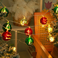 Cadena de luces LED de estrella de Navidad, resistente al agua, alimentada por batería, 10m de longitud, ventana, decoración de habitación, cielo estrellado, bola galvanizada
