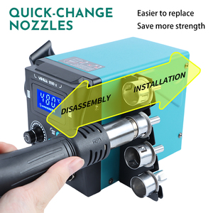 ปืนลมร้อน YIHUA 959D-II 700W หัวฉีดแบบถอดเปลี่ยนง่าย สถานีบัดกรีซ่อมโทรศัพท์ เครื่องมือเชื่อม W294 - Product Image 2