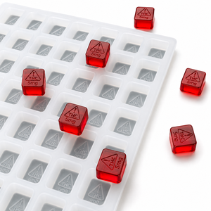 Molde de Silicona Rectangular para Gomitas con Diseño Personalizado, Detalles en Relieve Claros para la Producción de Pectina y Gelatina, OEM al por Mayor - Product Image 1