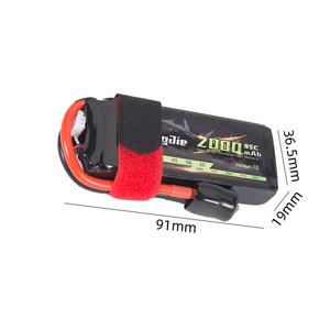 Paquetes de Baterías de Litio Lipo de Fábrica, Polímero 7.4V 853480 2000mAh 2S 95C - Product Image 1