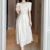 ZYHT 40560 été mode en gros dentelle robe de mariée à manches courtes élégant une ligne robe blanc perlé Maxi robe femmes