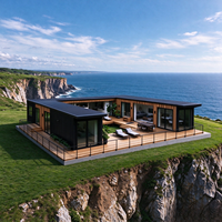 Maison modulaire préfabriquée en acier isolée de 40 pieds pour le camping en bord de lac, le tourisme écologique et la vie de villégiature