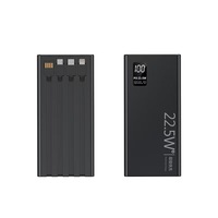 Batterie externe portable 10000mAh 20000mAh Li-Polymère avec câble de charge rapide intégré, affichage LED, sortie Type-C 22.5W, cadeaux d'affaires