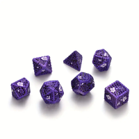 Jeu de dés à angle pointu creux en métal pour donjons et dragons du MDN Jeu de rôle Dés pour TRPG (dés Cthulhu)