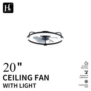 Ventilateur de plafond intelligent LED de 19,7 pouces avec lumière LED pour la lecture, rotatif, pour salon, maison, avec télécommande - Product Image 2